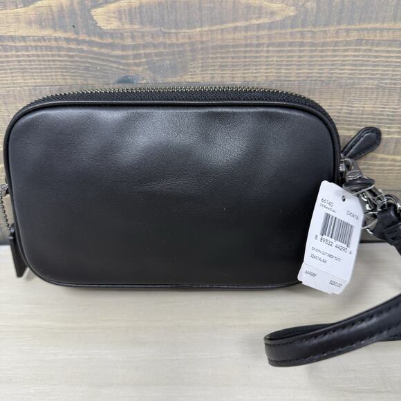 Coach Black Canyon Quilt Exotic Embossed Leather Clutch Crossbody Purse 66140 - Picture 6 of 14